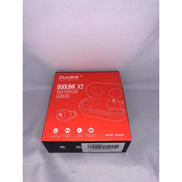 DUOLINK X2 TRUE WIRELESS EARBUDS BLACK NIB - Picture 2 of 8